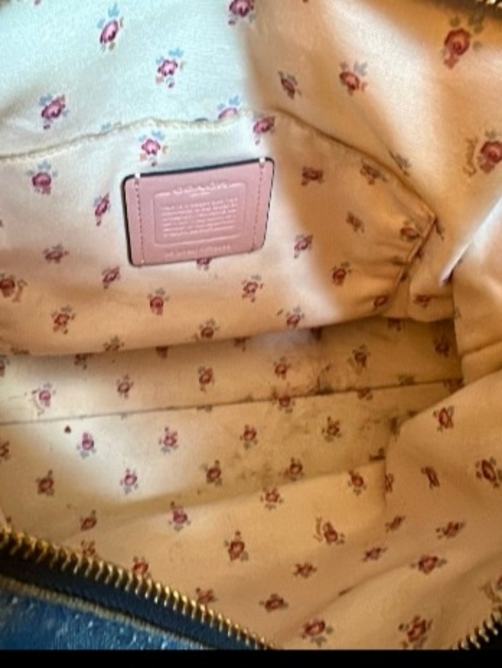 Coach Emma Blue Denim Satchel - Picture 8 of 10